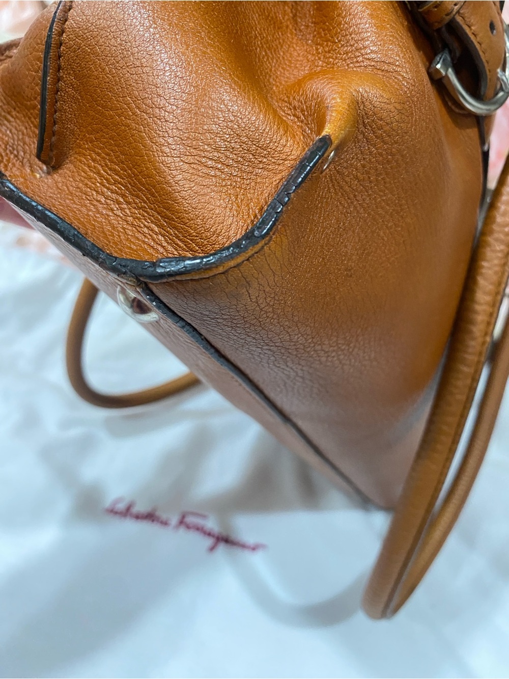 Salvatore Ferragamo Gancini Leather Top-Handle Bag - Picture 6 of 11